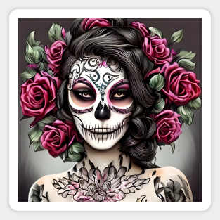 Sugar Skull Tattoo Magnet